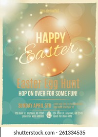 Bright and sparkling Easter egg hunt invitation flyer or poster	 