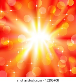 Bright sparkling flash. Vector illustration. (Rgb-model, no transparency).