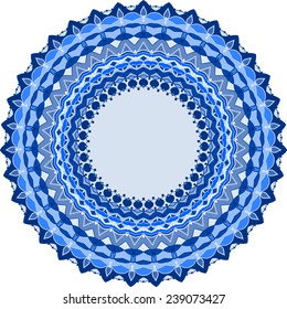 bright spectral blue colored hand-drawing ornamental abstract background for use in design