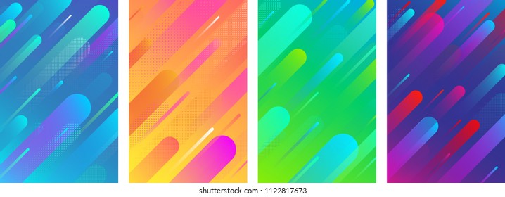Bright spectrum backgrounds with abstract colorful geometric pattern. Vector illustration.