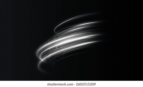 bright spiral light effect with swirling neon curves, glowing particles, and energy flares. Ideal for futuristic designs, magic portals, abstract vortex visuals, and meteor-style motion