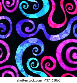 Bright spiral seamless pattern