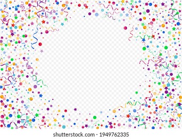 Fondo Panorámico Transparente Panorámico Del Vector Swirl De Espiral Brillante. Planta De Confetti De Papel. Ilustración De Decoración Más Optimista. Diseño De Volante Variado.