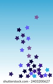Bright Splash Vector Blue Yellow Background. Shiny Star Bridal Texture. Night sky Festive Postcard. Confetti Rich Illustration.