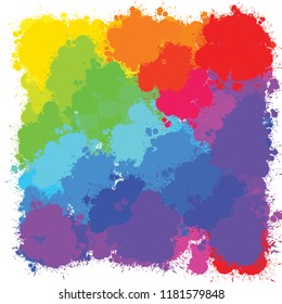 bright splashes backgrounds pattern. Colorful vector background for print decoration. CMYK color space.