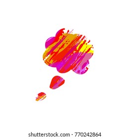 Bright splashes of paint stains of comic bubbles for speech vector