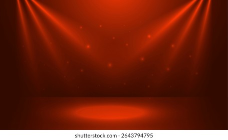 bright spot light on red background for theater or concert show vector