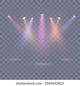 Bright spotlight source, bright light source, concert lighting. Spotlight for concert lighting.