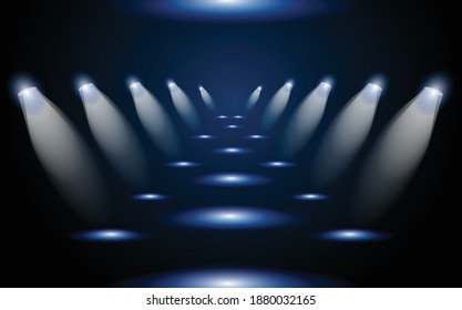 Ilustración vectorial luminosa en el fondo oscuro