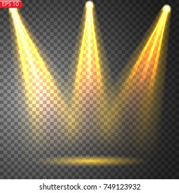 Bright spotlights