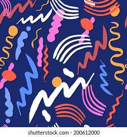 Bright spots and lines seamless pattern, VECTOR.