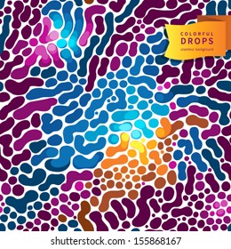 Bright spotted seamless pattern. Colorful drops background.