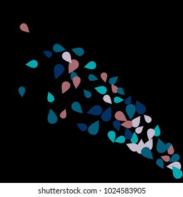 Bright spring background with colored petals. Simple gentle template for the card, invitation, printing. Fashionable decoration with beautiful petals.