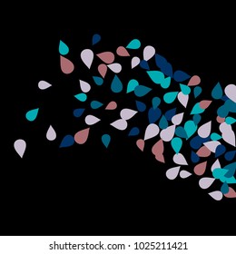 Bright spring background with colored petals. Simple gentle template for the card, invitation, printing. Fashionable decoration with beautiful petals.