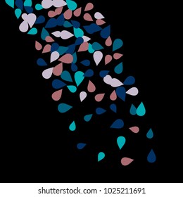 Bright spring background with colored petals. Simple gentle template for the card, invitation, printing. Fashionable decoration with beautiful petals.