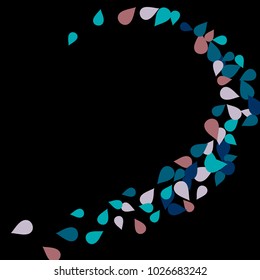 Bright spring background with colored petals. Simple gentle template for the card, invitation, printing. Fashionable decoration with beautiful petals.