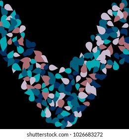 Bright spring background with colored petals. Simple gentle template for the card, invitation, printing. Fashionable decoration with beautiful petals.