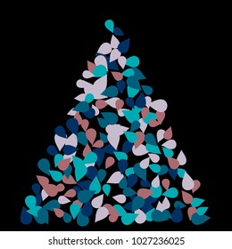 Bright spring background with colored petals. Simple gentle template for the card, invitation, printing. Fashionable decoration with beautiful petals.
