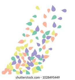 Bright spring background with colored petals. Simple gentle template for the card, invitation, printing. Fashionable decoration with beautiful petals.