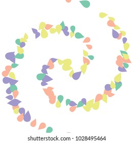 Bright spring background with colored petals. Simple gentle template for the card, invitation, printing. Fashionable decoration with beautiful petals.