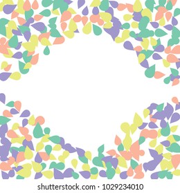 Bright spring background with colored petals. Simple gentle template for the card, invitation, printing. Fashionable decoration with beautiful petals.