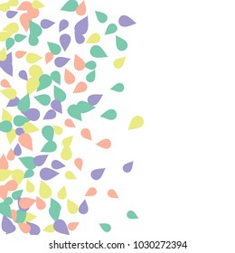 Bright spring background with colored petals. Simple gentle template for the card, invitation, printing. Fashionable decoration with beautiful petals.