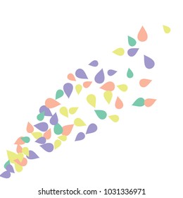 Bright spring background with colored petals. Simple gentle template for the card, invitation, printing. Fashionable decoration with beautiful petals.