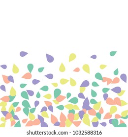 Bright spring background with colored petals. Simple gentle template for the card, invitation, printing. Fashionable decoration with beautiful petals.