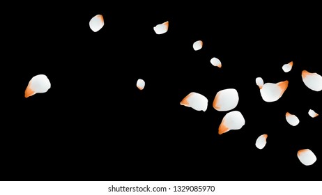 Bright spring background with colored petals. Simple gentle template for the card, invitation, printing. Fashionable decoration with beautiful petals.
