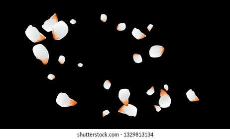 Bright spring background with colored petals. Simple gentle template for the card, invitation, printing. Fashionable decoration with beautiful petals.
