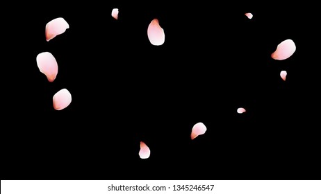 Bright spring background with colored petals. Simple gentle template for the card, invitation, printing. Fashionable decoration with beautiful petals.