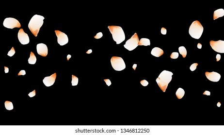 Bright spring background with colored petals. Simple gentle template for the card, invitation, printing. Fashionable decoration with beautiful petals.