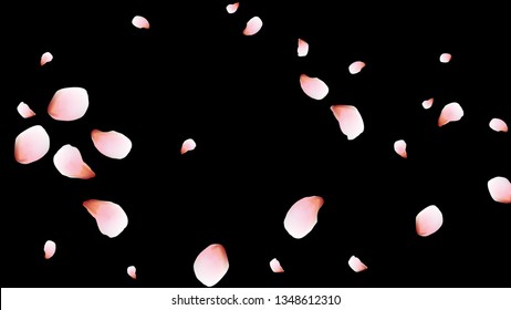 Bright spring background with colored petals. Simple gentle template for the card, invitation, printing. Fashionable decoration with beautiful petals.