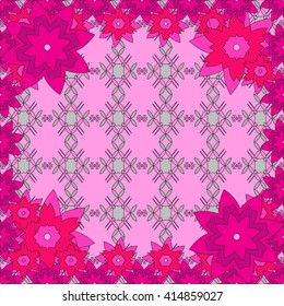 Bright spring background image of flowers of lilac color. vector illustration. for design, printing and presentations.
