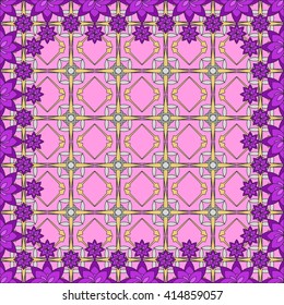 Bright spring background image of flowers of lilac color. vector illustration. for design, printing and presentations.