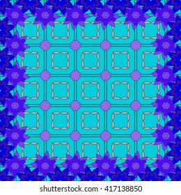 Bright spring background image of flowers of blue color. vector illustration. for design, printing and presentations.