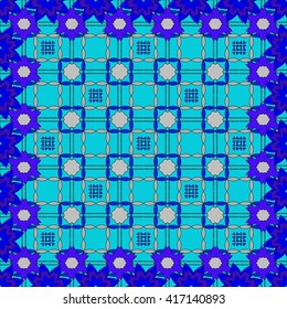 Bright spring background image of flowers of blue color. vector illustration. for design, printing and presentations.