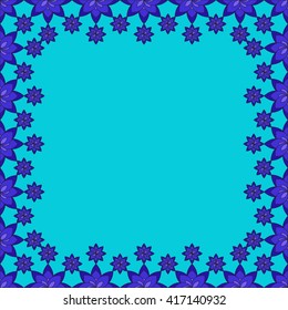 Bright spring background image of flowers of blue color. vector illustration. for design, printing and presentations.