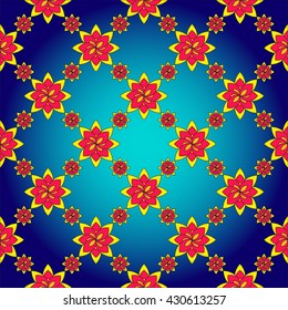 Bright spring background image of flowers of different color. vector illustration. for design, printing and presentations.