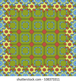 Bright spring background image of flowers of blue color. vector illustration. for design, printing and presentations.
