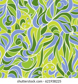 bright spring floral pattern, universal seamless doodle background