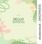 bright spring flower frame Design