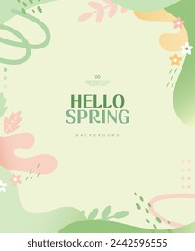 bright spring flower frame Design