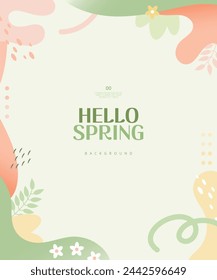 bright spring flower frame Design