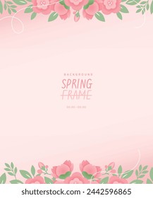 bright spring flower frame Design