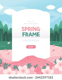 bright spring flower frame Design