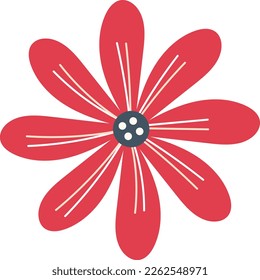Ilustración de la flor de primavera brillante