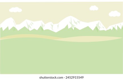 Bright spring forest background illustration material