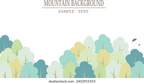 Bright spring forest background illustration material