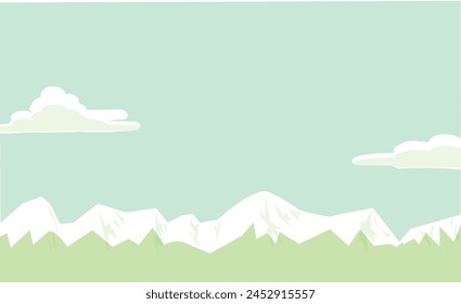 Bright spring forest background illustration material
